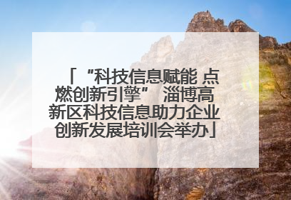 “科技信息赋能 点燃创新引擎” 淄博高新区科技信息助力企业创新发展培训会举办