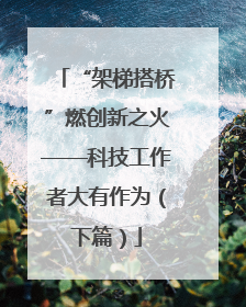 “架梯搭桥”燃创新之火——科技工作者大有作为（下篇）