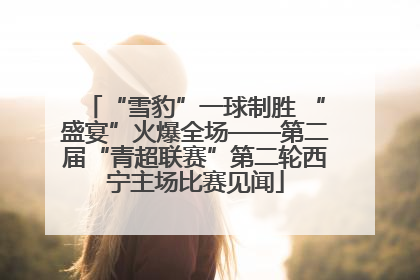 “雪豹”一球制胜 “盛宴”火爆全场——第二届“青超联赛”第二轮西宁主场比赛见闻
