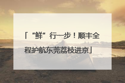 “鲜”行一步！顺丰全程护航东莞荔枝进京