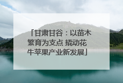 甘肃甘谷：以苗木繁育为支点 撬动花牛苹果产业新发展