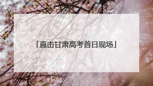 直击甘肃高考首日现场