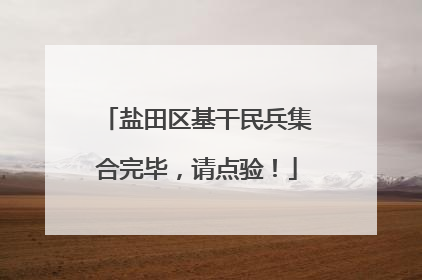 盐田区基干民兵集合完毕，请点验！