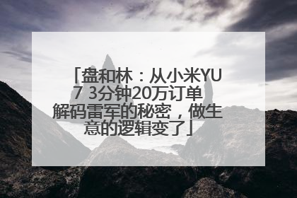 盘和林：从小米YU7 3分钟20万订单解码雷军的秘密，做生意的逻辑变了