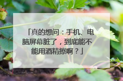 真的想问：手机、电脑屏幕脏了，到底能不能用酒精擦啊？