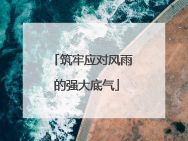 筑牢应对风雨的强大底气
