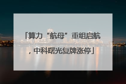 算力“航母”重组启航，中科曙光复牌涨停