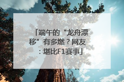 端午的“龙舟漂移”有多燃？网友：堪比F1赛事
