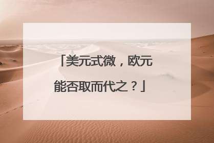 美元式微，欧元能否取而代之？