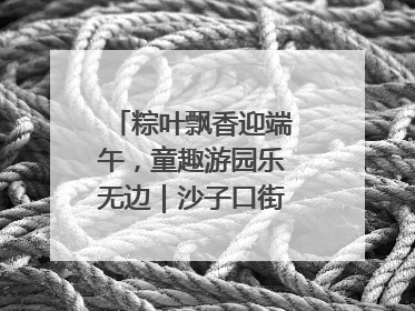 粽叶飘香迎端午，童趣游园乐无边｜沙子口街道儿童端午游园活动圆满落幕