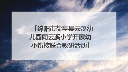 绵阳市盐亭县云溪幼儿园同云溪小学开展幼小衔接联合教研活动