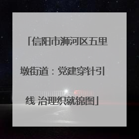 信阳市浉河区五里墩街道：党建穿针引线 治理织就锦图