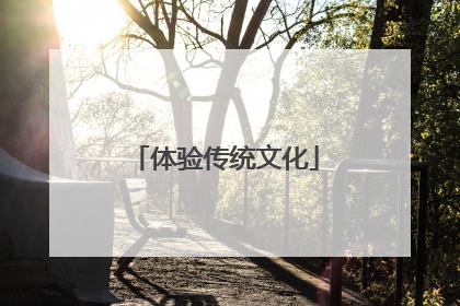 体验传统文化