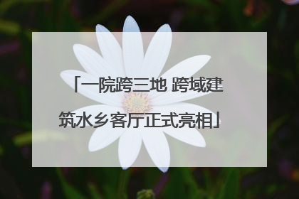 一院跨三地 跨域建筑水乡客厅正式亮相