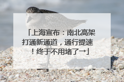上海宣布：南北高架打通新通道，通行提速！终于不用堵了→