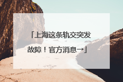上海这条轨交突发故障！官方消息→