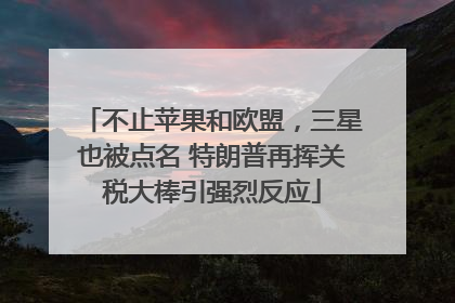 不止苹果和欧盟，三星也被点名 特朗普再挥关税大棒引强烈反应