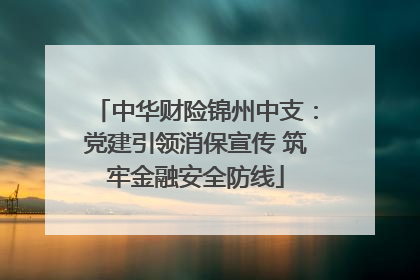 中华财险锦州中支：党建引领消保宣传 筑牢金融安全防线
