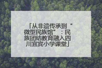 从非遗传承到“微型民族馆”：民族团结教育融入四川宜宾小学课堂