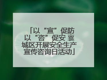 以“宣”促防 以“咨”促安 襄城区开展安全生产宣传咨询日活动