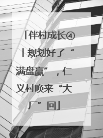 伴村成长④丨规划好了“满盘赢”，仁义村唤来“大厂”回