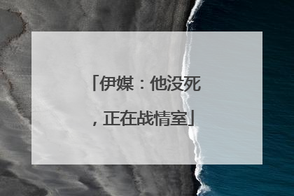 伊媒：他没死，正在战情室