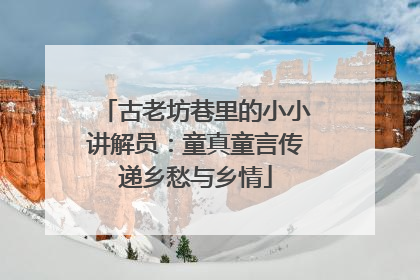 古老坊巷里的小小讲解员：童真童言传递乡愁与乡情