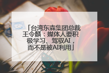 台湾东森集团总裁王令麟：媒体人要积极学习、驾驭AI，而不是被AI利用