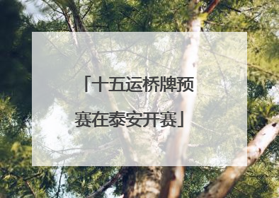 十五运桥牌预赛在泰安开赛