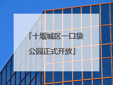 十堰城区一口袋公园正式开放