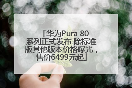 华为Pura 80系列正式发布 除标准版其他版本价格曝光，售价6499元起