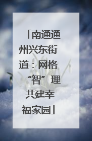 南通通州兴东街道：网格“智”理 共建幸福家园
