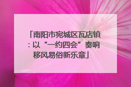 南阳市宛城区瓦店镇：以“一约四会”奏响移风易俗新乐章