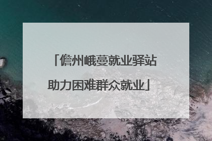 儋州峨蔓就业驿站助力困难群众就业