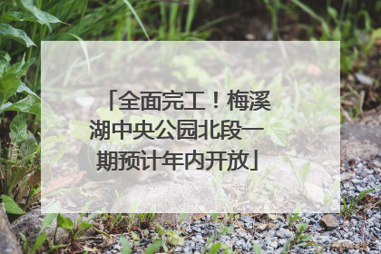 全面完工！梅溪湖中央公园北段一期预计年内开放