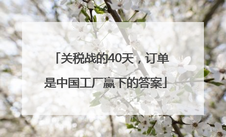 关税战的40天，订单是中国工厂赢下的答案
