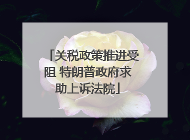 关税政策推进受阻 特朗普政府求助上诉法院