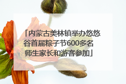 内蒙古美林镇举办悠悠谷首届粽子节600多名师生家长和游客参加