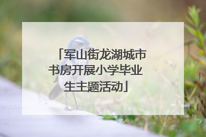 军山街龙湖城市书房开展小学毕业生主题活动