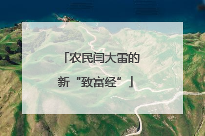 农民闫大雷的新“致富经”