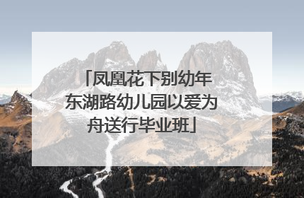 凤凰花下别幼年 东湖路幼儿园以爱为舟送行毕业班