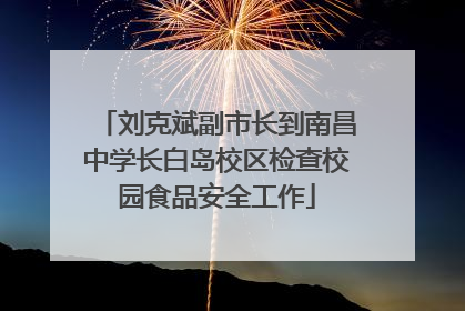 刘克斌副市长到南昌中学长白岛校区检查校园食品安全工作