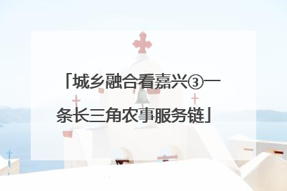 城乡融合看嘉兴③一条长三角农事服务链