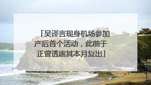 吴谨言现身机场参加产后首个活动，此前于正曾透露其本月复出