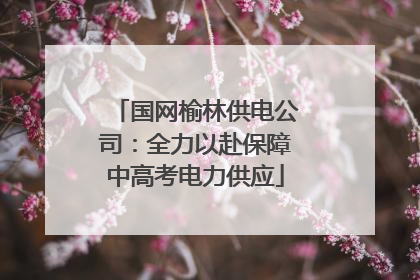 国网榆林供电公司：全力以赴保障中高考电力供应
