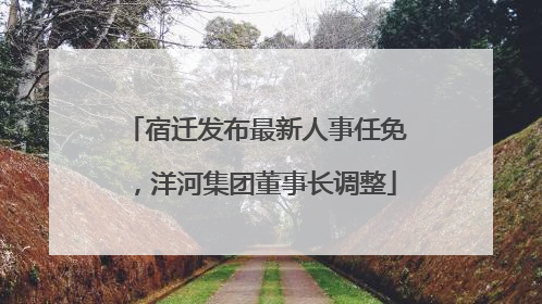 宿迁发布最新人事任免，洋河集团董事长调整