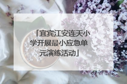 宜宾江安连天小学开展最小应急单元演练活动