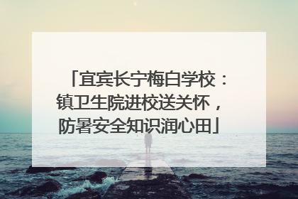 宜宾长宁梅白学校：镇卫生院进校送关怀，防暑安全知识润心田