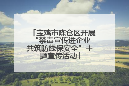 宝鸡市陈仓区开展“禁毒宣传进企业 共筑防线保安全”主题宣传活动