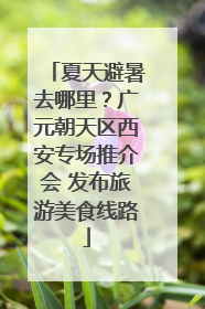 夏天避暑去哪里？广元朝天区西安专场推介会 发布旅游美食线路